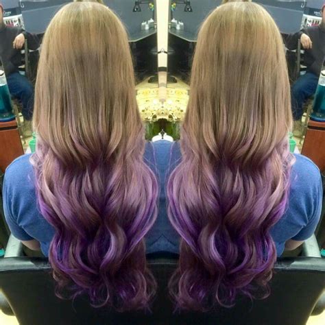 brown with purple ombre|blonde to purple ombre.